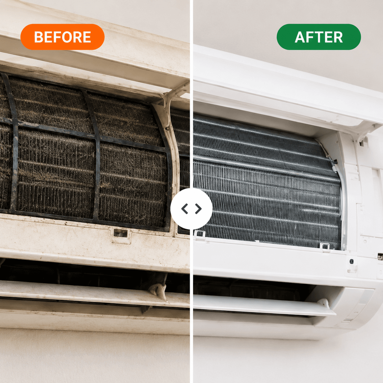 Before and after AC service transformation